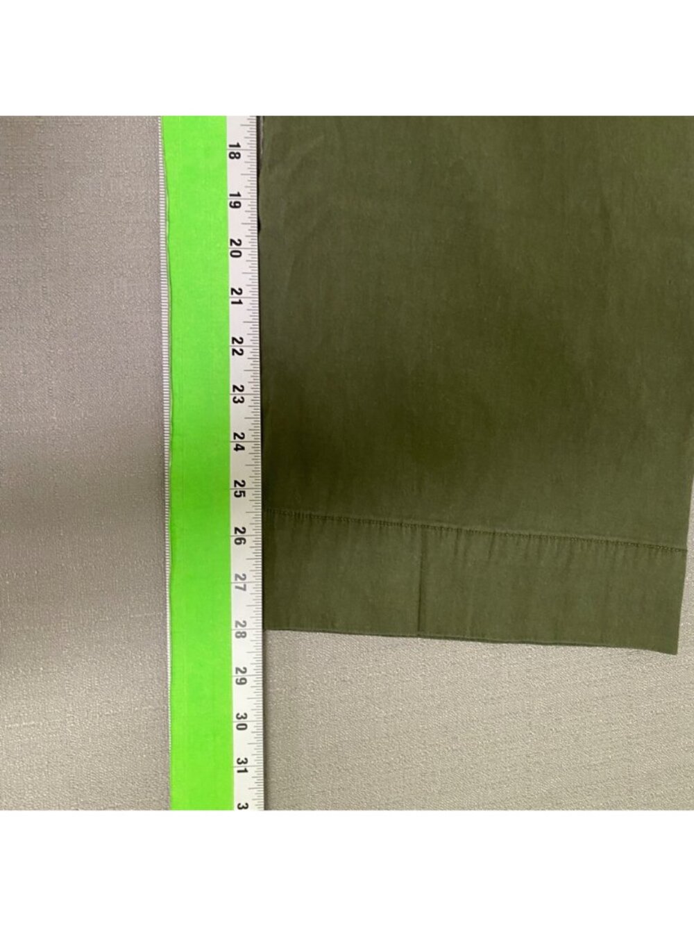 Anthropologie Maeve Colette Wide-Leg Cropped Pants Olive Green High Rise 30 Tall - Picture 16 of 16